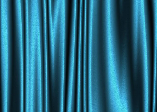 Pano Seda Cetim Azul Elegante Liso Com Pregas Cortinas Tecido — Fotografia de Stock