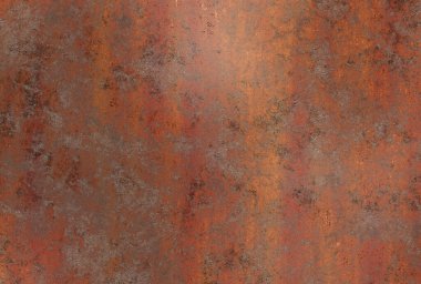 Çizik ve çatlaklarla paslı metal doku.