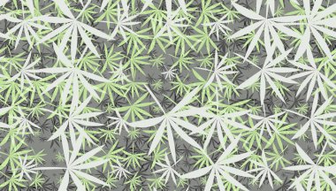 Yaprak yaprakları dekor oluşturur