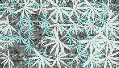 Yaprak yaprakları dekor oluşturur