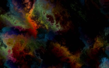 Renkli fraktal resim içeren soyut arkaplan