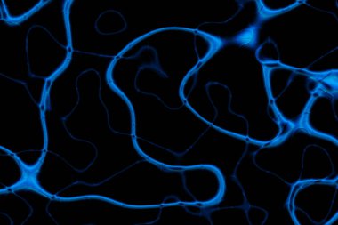 Parlak çizgiler ve noktalarla soyut arkaplan