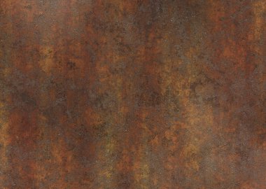Çizik ve çatlaklarla paslı metal doku.
