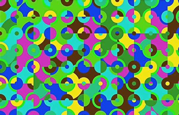 Motif Coloré Abstrait Confettis Formes Cercles — Photo