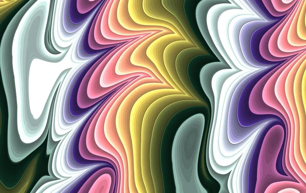 Abstract Fractal Background Beautiful Psychedelic Symmetric Pattern Creative Graphic Design — Stock Photo, Image