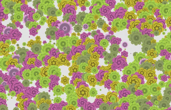 Nahtloses Muster Mit Blumen Handgezeichnete Illustration — Stockfoto