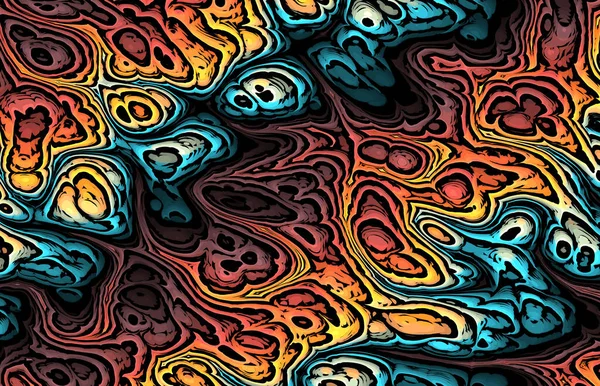 色鮮やかな大理石と液体のパターンを持つ抽象的な背景 — ストック写真