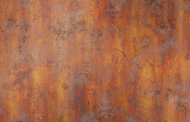 Çizik ve çatlaklarla paslı metal doku.