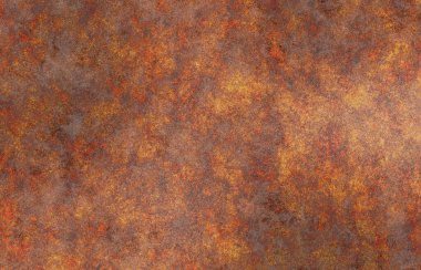 Çizik ve çatlaklarla paslı metal doku.