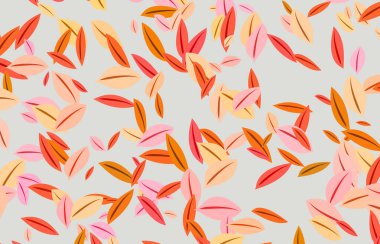 Sonbahar yapraklarıyla kusursuz desen. Vektör illüstrasyonu