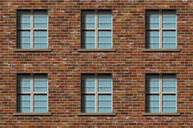 Tuğla ev cephesi, modern tarz, kentsel altyapı