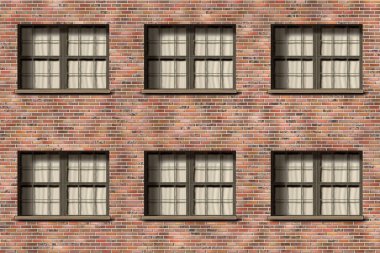 Bir ofis binasının tuğla duvarı