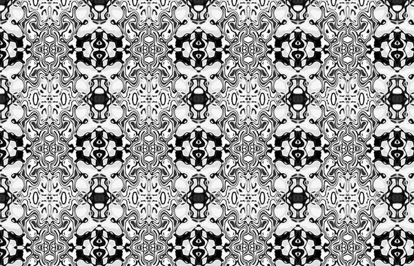 抽象的な黒と白の装飾パターンの背景 — ストック写真