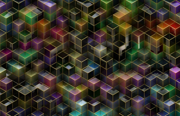 Fond Géométrique Abstrait Avec Hexagones Hexagones Illustration — Photo