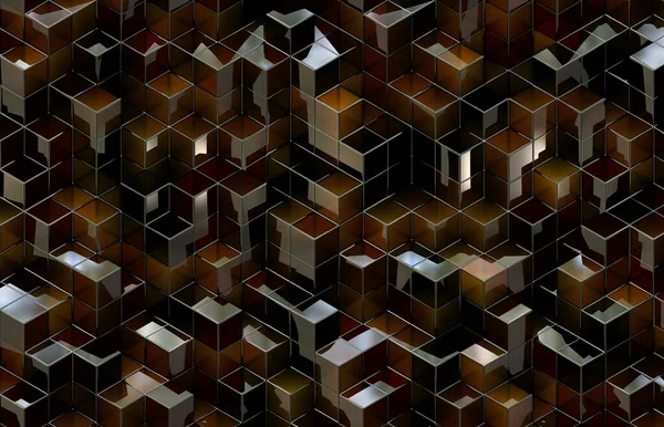 Fond Abstrait Avec Hexagones Triangles Colorés — Photo