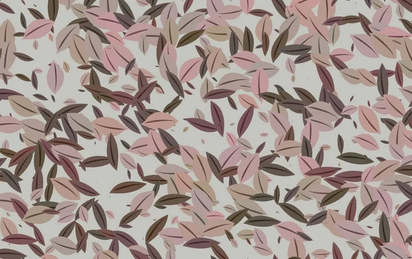 Nahtloses Muster Mit Handgezeichneten Blättern Vektorillustration — Stockfoto