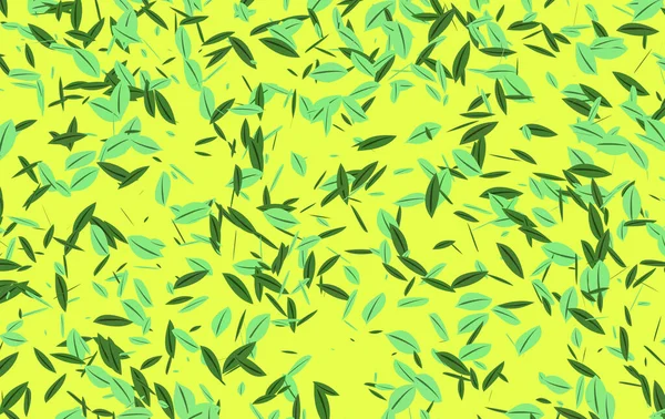 Nahtloses Muster Mit Grünen Blättern Auf Weißem Hintergrund — Stockfoto