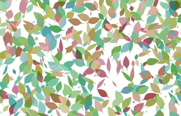 Nahtloses Muster Mit Abstrakten Bunten Blättern — Stockfoto