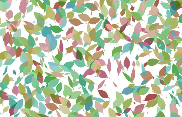 бесшовный узор с абстрактными красочными листьями