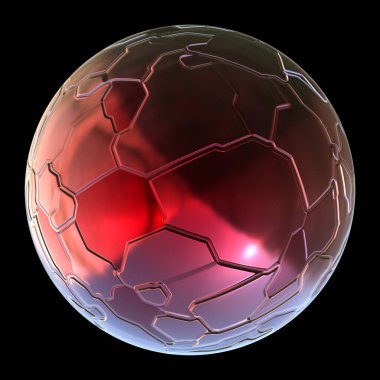 Kırmızı ve siyah küreli soyut arkaplan