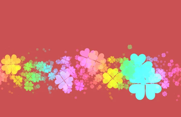 Fundo Abstrato Com Flores Coloridas — Fotografia de Stock