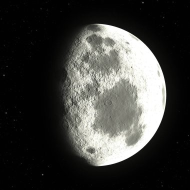 Gece gökyüzündeki ay