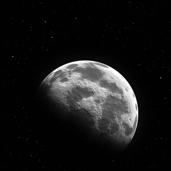 Luna Estrellas Cielo Nocturno — Foto de Stock
