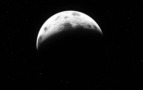 Moon Mars Earth Stars Crescent Jupiter Planet Eclipse Elements — Stock Photo, Image
