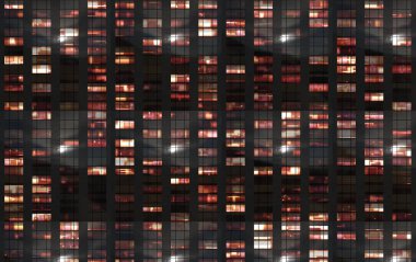 Yansıması olan bir binanın 3d görüntüsü