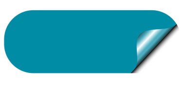 Kıvrık köşeli boş bir etiketin vektör çizimi