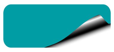 Kıvrık gölgeli boş bir kağıdın vektör çizimi