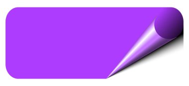 Beyaz arkaplanı olan boş bir etiketin vektör çizimi