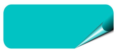 Beyaz arkaplanı olan boş bir etiketin vektör çizimi