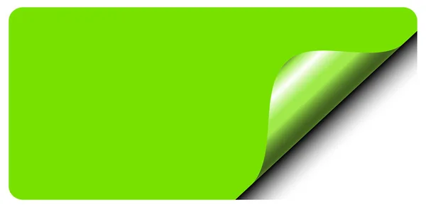 Green Sticky Note White Background — Stock Photo, Image
