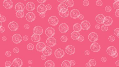 Açık Pembe, küreli sarı vektör deseni.