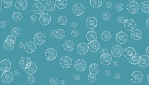 light blue vector pattern with circles.
