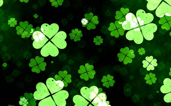 Glowing Shinning Lucky Shamrocks — Stock Photo, Image