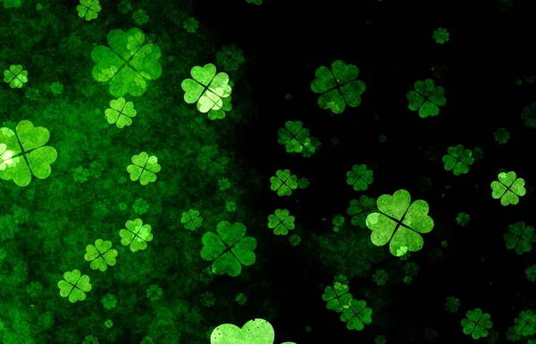 Clover Leaves Green Background — Stock Photo, Image