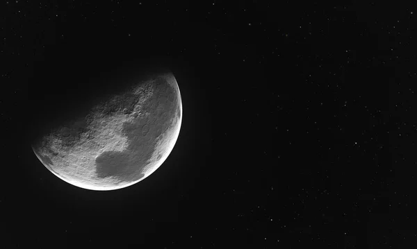 Planeta Lua Com Estrelas — Fotografia de Stock