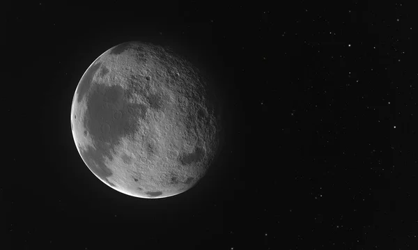 Planeta Luna Con Estrellas — Foto de Stock