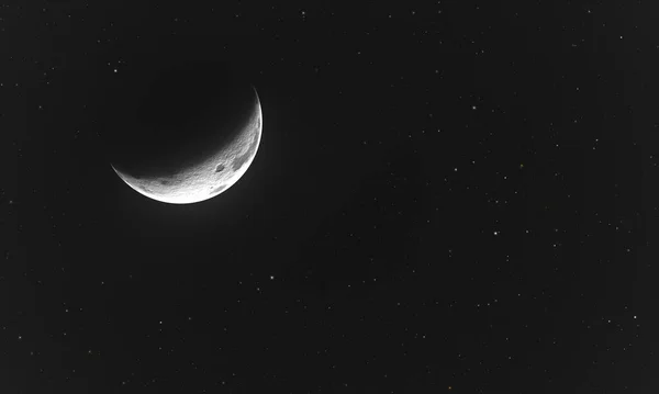 Планета Луна Звездами Лицензионные Стоковые Фото