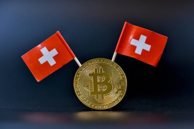 İsviçre bayraklı bitcoin