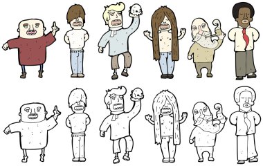 çeşitli karikatür koleksiyonu