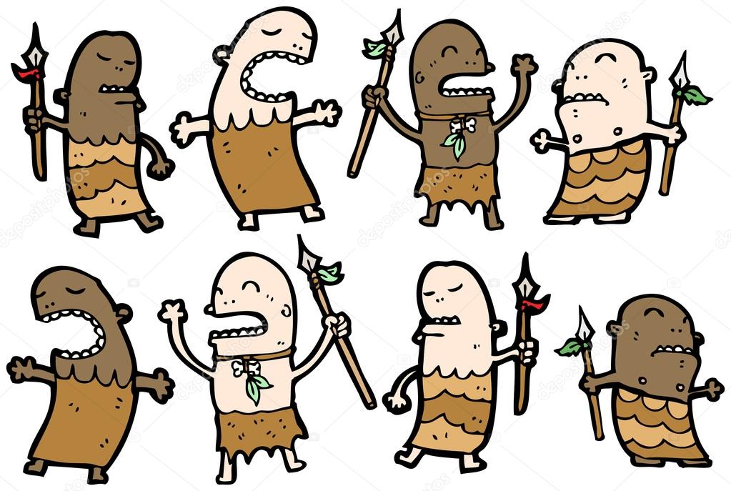 Cartoon tribesmen