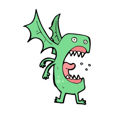 çılgın yeşil canavar karikatür