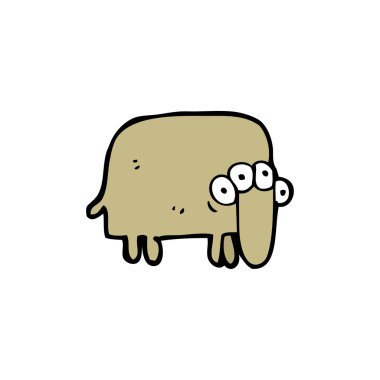 garip mutant hayvan karikatür