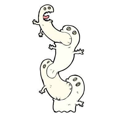 Beyaz ghosts clipart karikatür