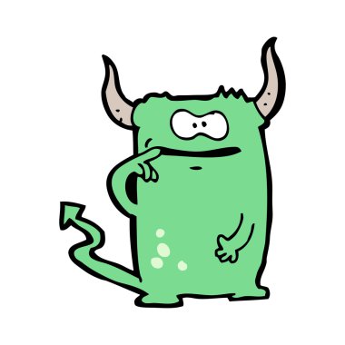 çılgın canavar karikatür