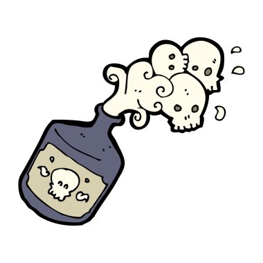 zehir şişe karikatür