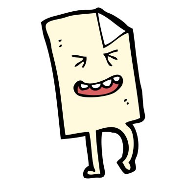 karikatür mutlu kağıt karakter